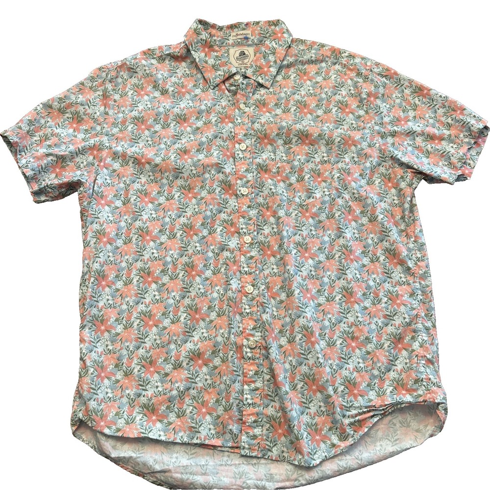 Kennington California Men's 2XLโ Estate Shirt Floral Pink Summer Vacation